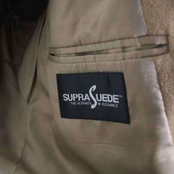 Jeffrey Banks SZ 44R 3 Button Sport Jacket Blazer, Camel Colour Microfiber - Picture 7 of 8